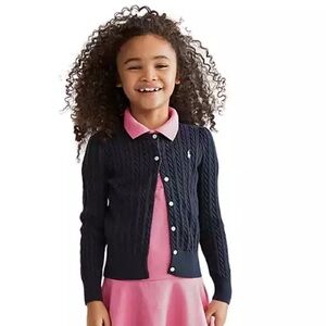 Polo Ralph Lauren Girls Cable-Knit Cardigan.